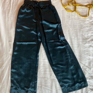 3.1 Phillip Lim Deep Teal Satin Trousers